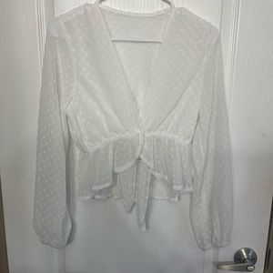 White crop top